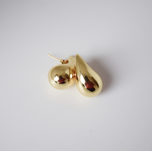 Aretes Gota Dorado - Imagen 2