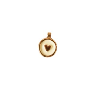Charm Medalla Corazón Amarillo